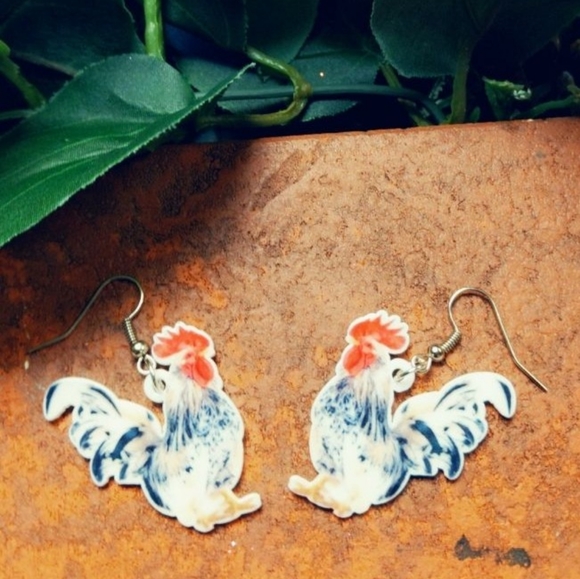 Chicken Earrings - Picture 3 of 3